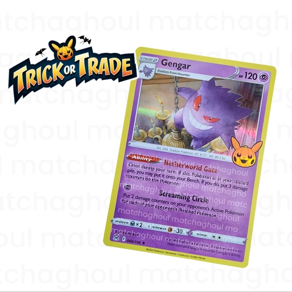 Pokemon Other - 🤍 Gengar Trick Or Trade BOOster Card
